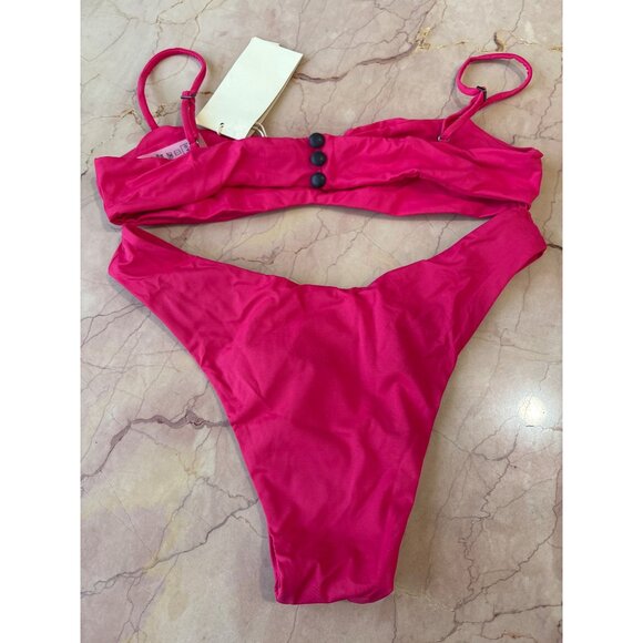 HAIGHT. Agatha Bikini Set in Intense Pink Small New Womens Top Bottoms Leila - Picture 7 of 12